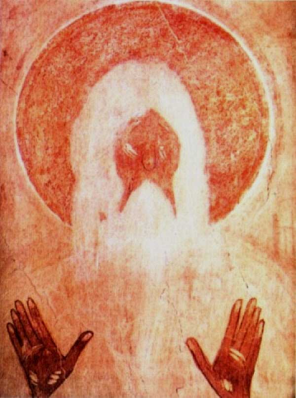 Св. Макарий Велики Египетски. Стенопис от Теофан Грек