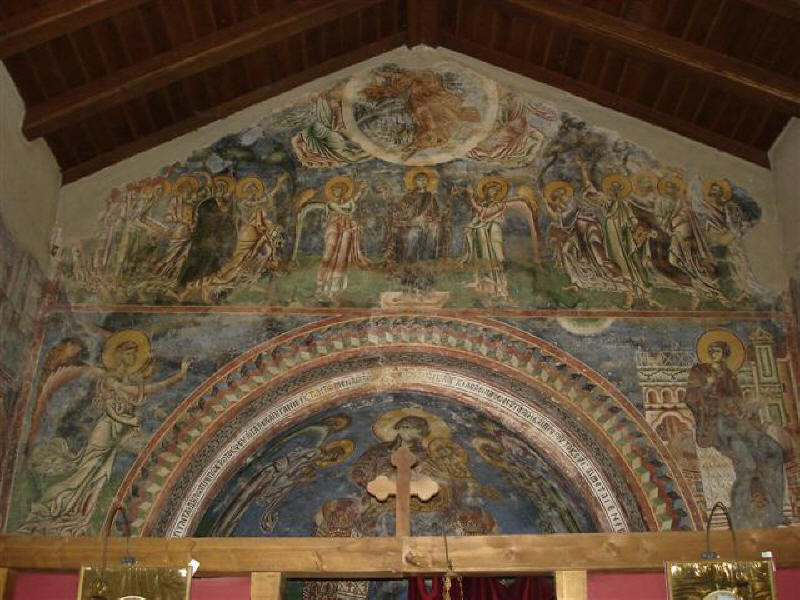 Стенописи в църквата "Св. великомъченик Георги Победоносец" в с. Курбиново, край Преспа, дн. реп. Македония