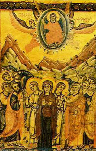 Възнесение Христово. Икона от XIII в. от цикъла на Дванадесетте празника от иконостас в манастира "Св. Катерина". Източник: directionstoorthodoxy.org
